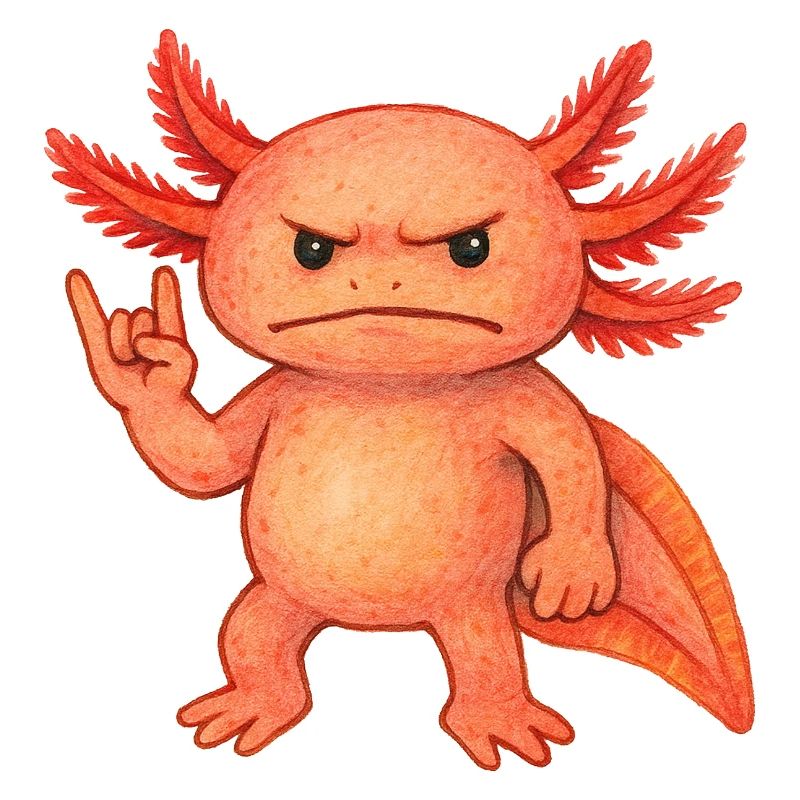 Purpurroter Glut-Axolotl