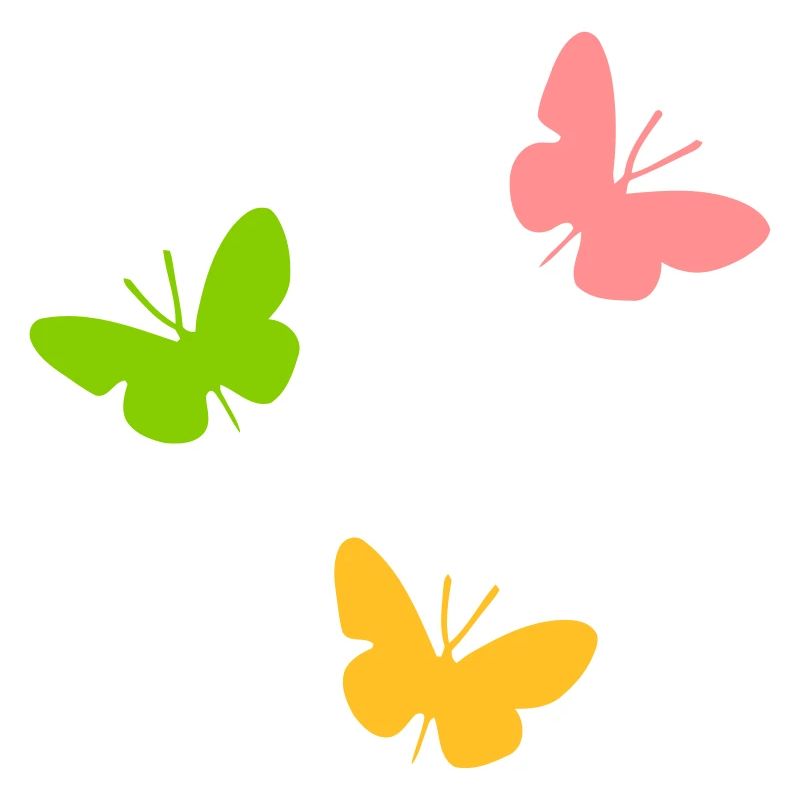 ★ couleurs de conception interchangeables ★ Trois papillons