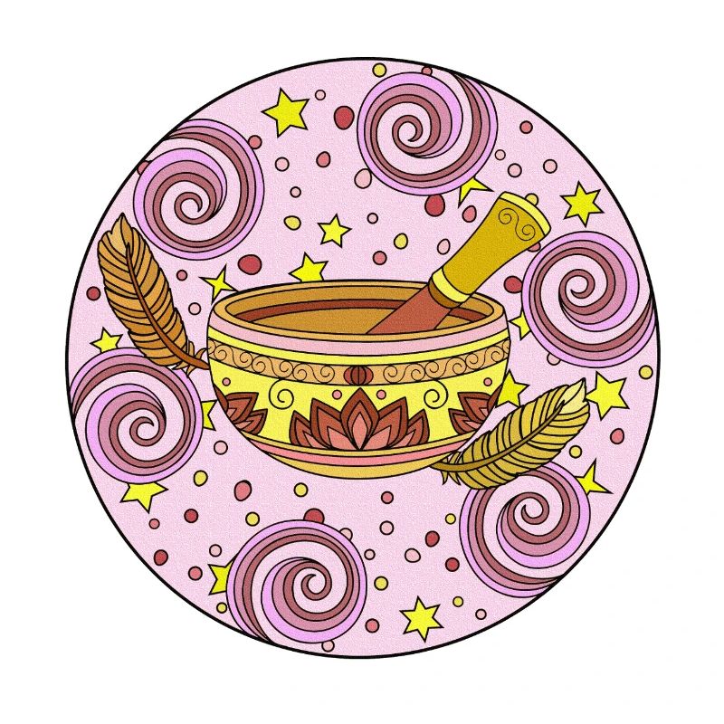Spiralförmige Klangschale Muster