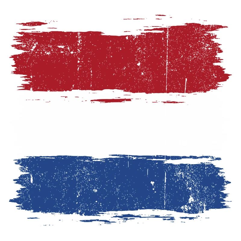 Pinselstrich Holländische Flagge