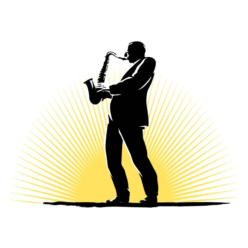 Saxofonist in Szene