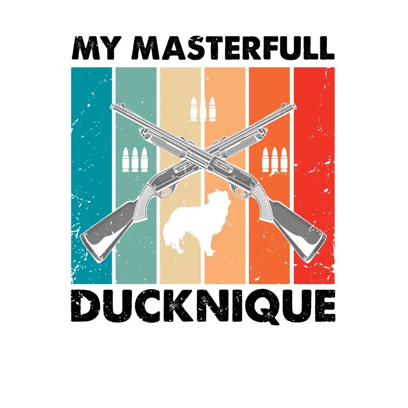 Conception de chasse au canard drôle Conception de chasseurs de canards de chasse