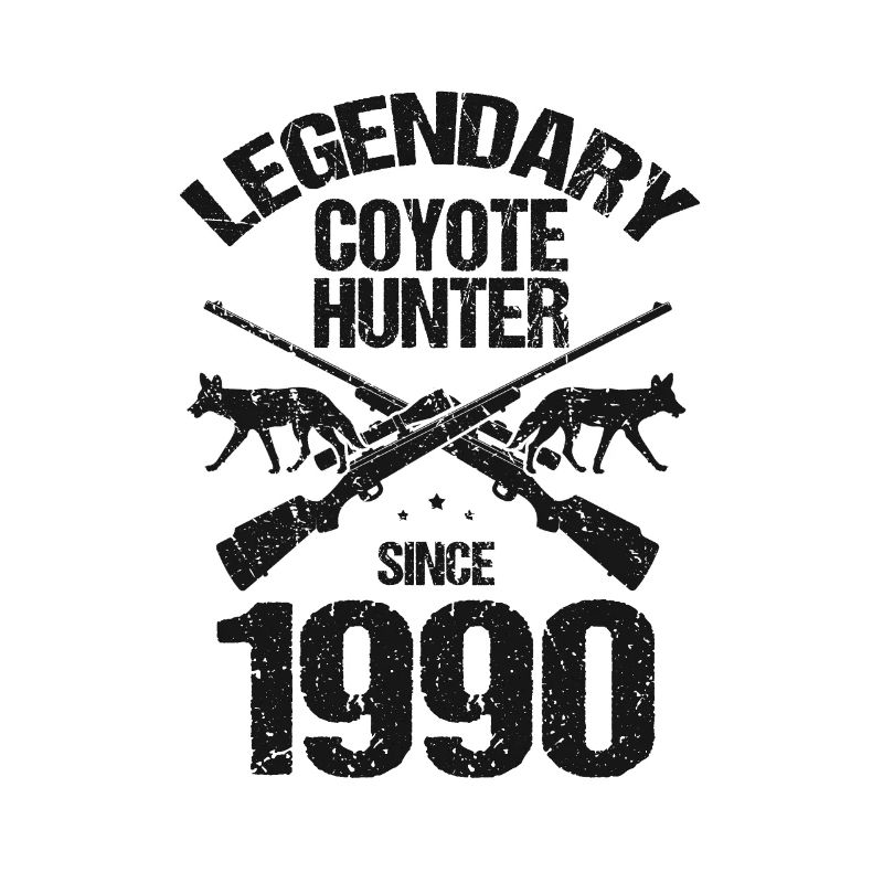 Conception de chasseur de coyote pour la chasse au coyote