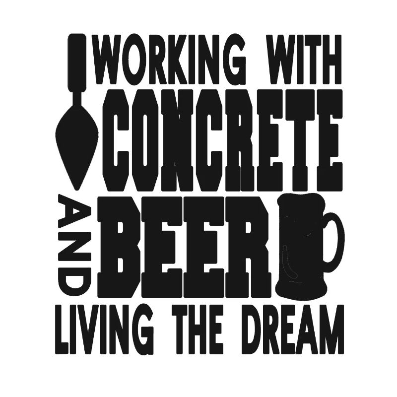 Concrete construction design for construction workers and construction site