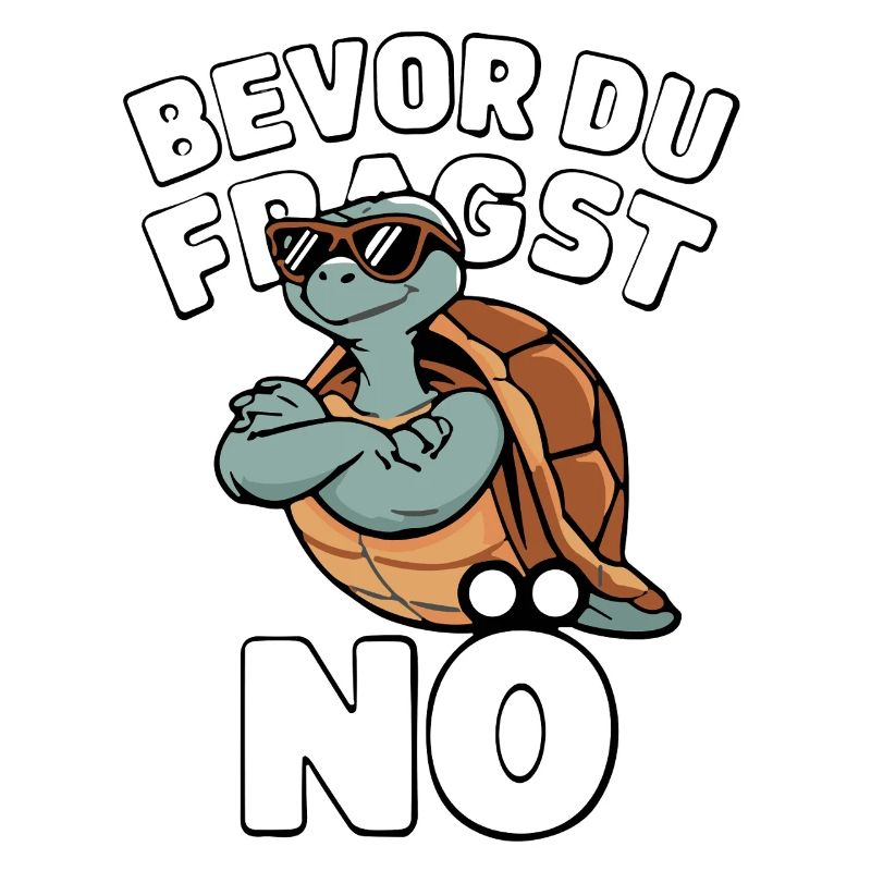 No Nope Turtle Work Gift