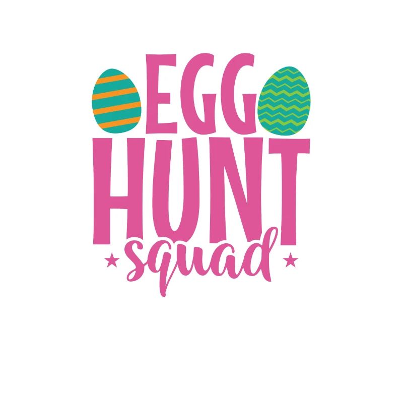 Egg Hunt Squad Easter Colorful Easter Eggs
