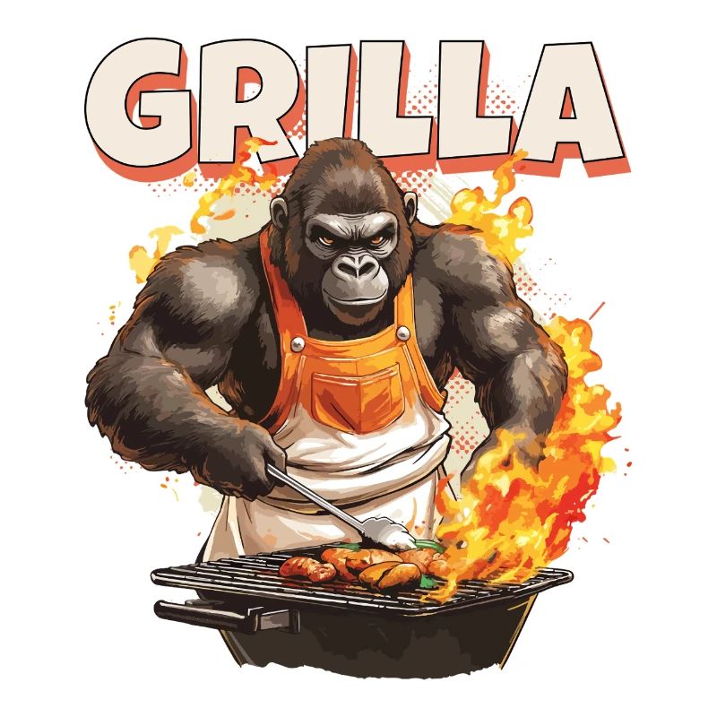 Grilling Grilla Griller Gorilla BBQ Saying Funny