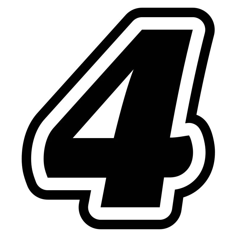 4 Zahl symbol