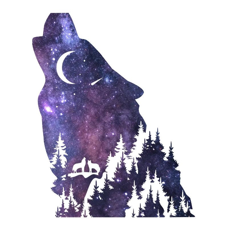 Wolf silhouette Galaxy