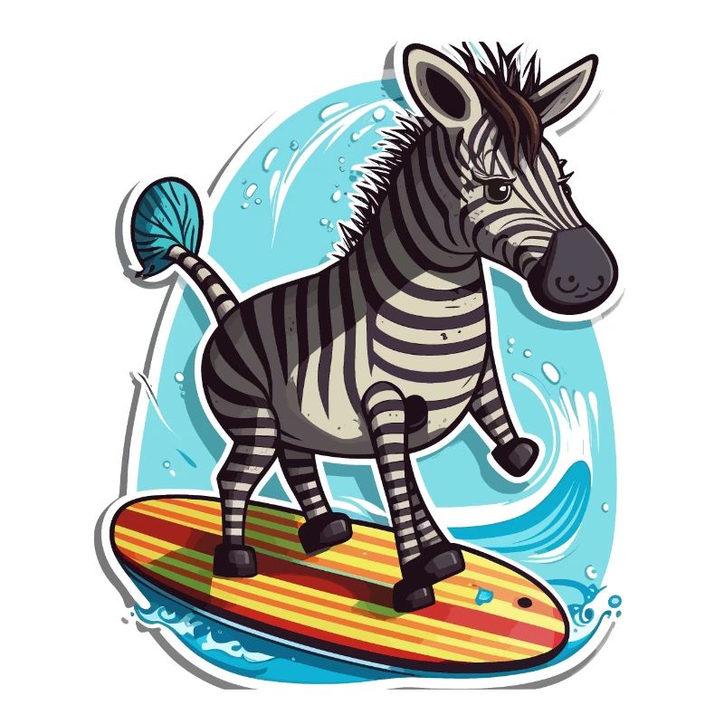 Surfendes Zebra