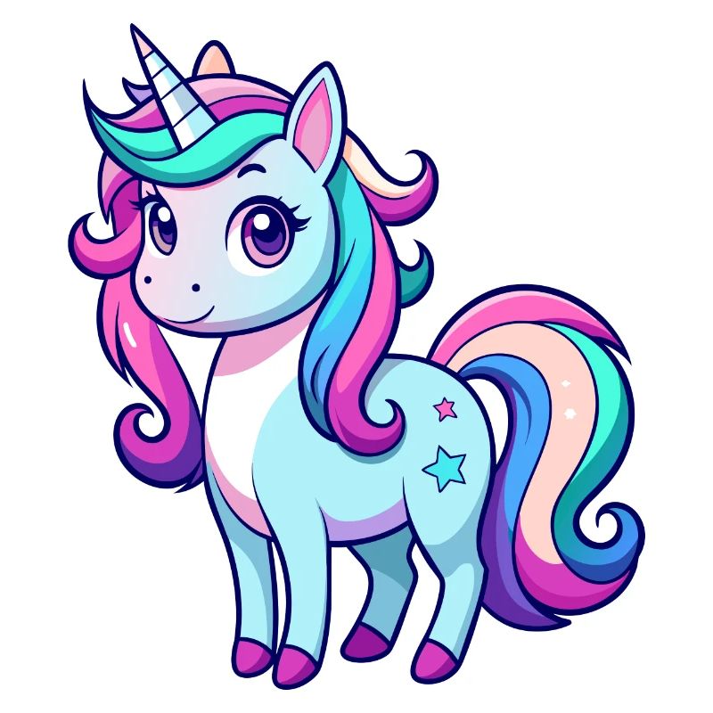 Süßes Regenbogen-Einhorn