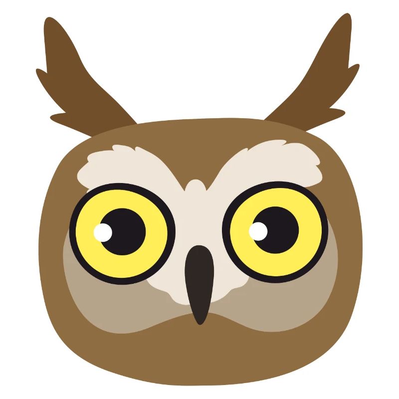 Eulen-Kopf – niedliche Tier Illustration