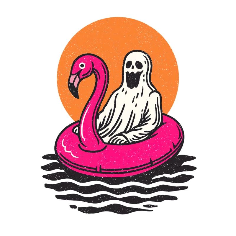 Ghost and flamingo