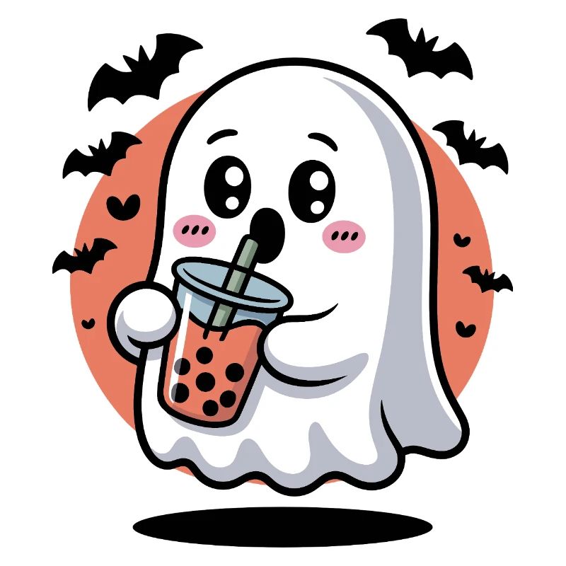 Conception de plaisir de café Sweet Ghost