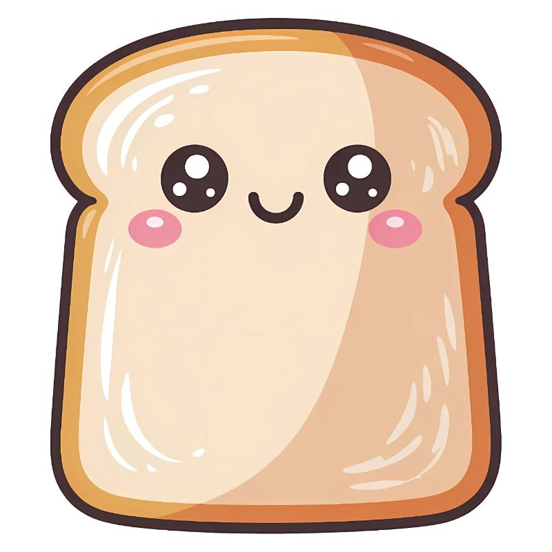 Entzückender Kawaii-Toast