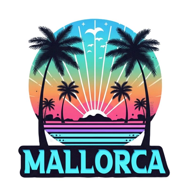 Mallorca Neon Sonnenuntergang