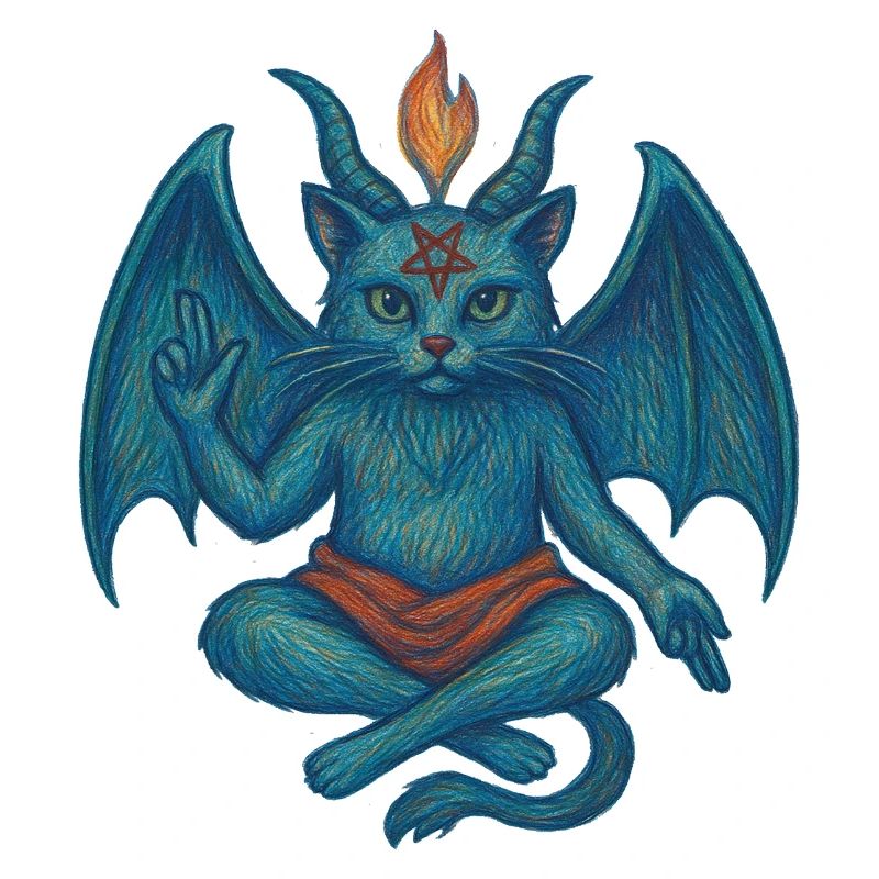 Katze Baphomet