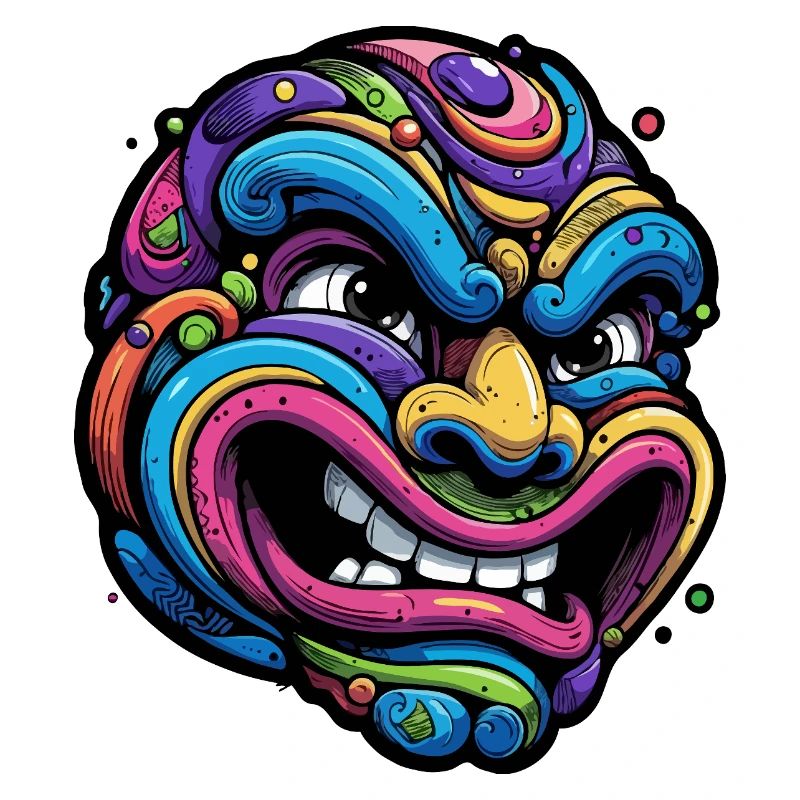 Bunte Gesichtsmasken-Kunst
