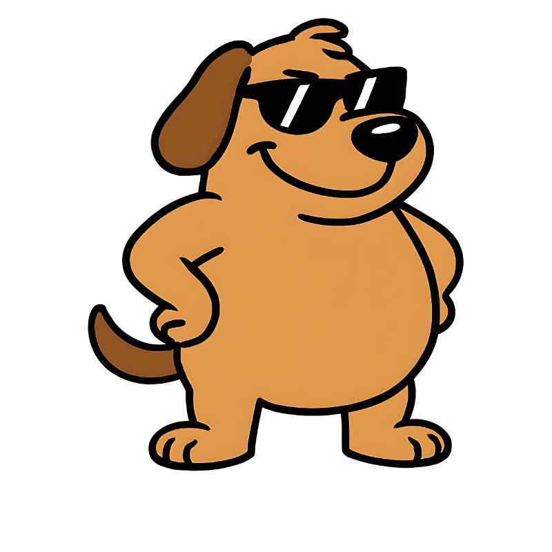 Lässiger Hund mit Sonnenbrille