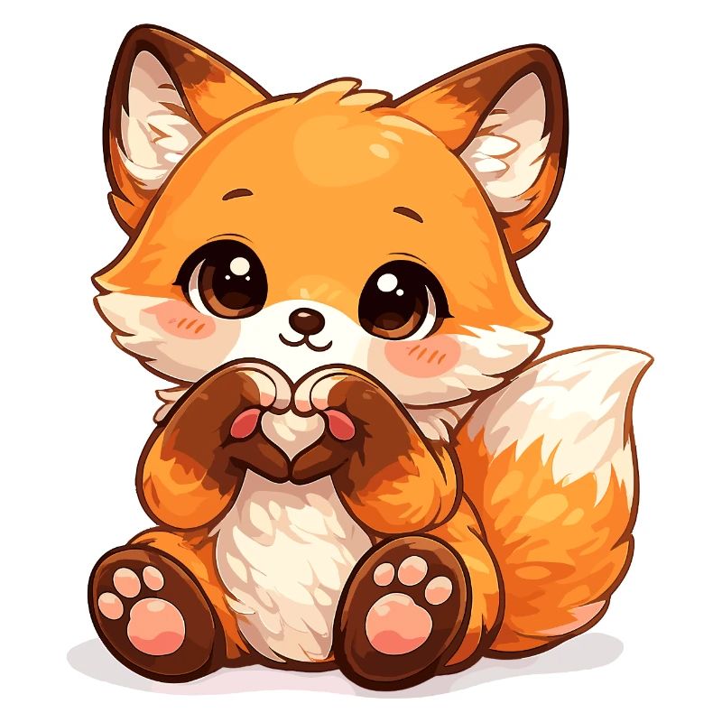 Kawaii Fuchs Herzzeichen