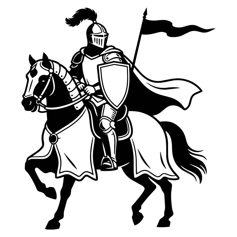 Ritter auf dem Pferd