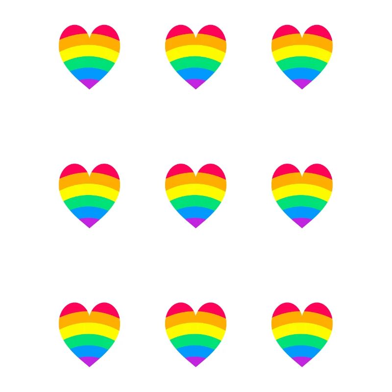 LGBT Pride Rainbow Hearts