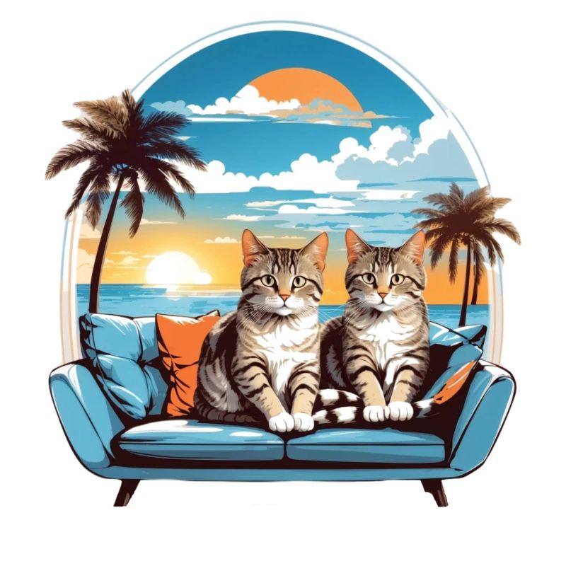 Katzen am Meer