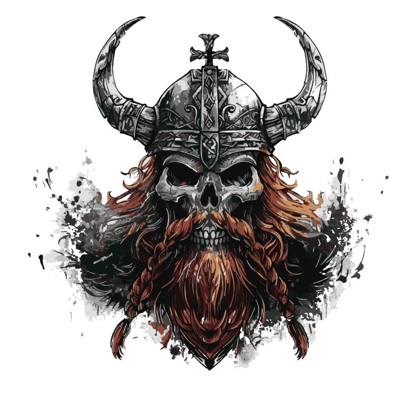 Wikinger Odin Totenkopf