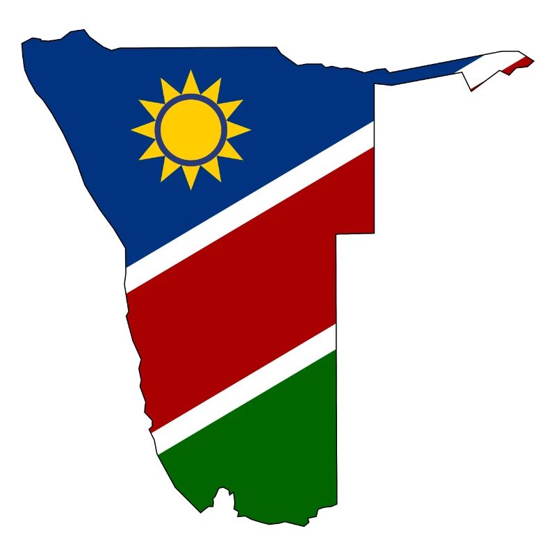 Namibia Flagge Landkarte