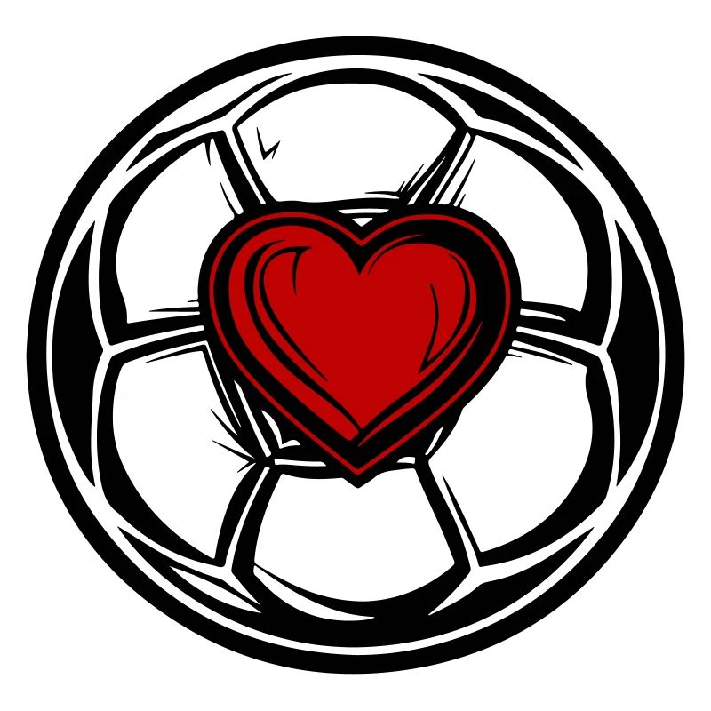 Fussball Herz Symbol