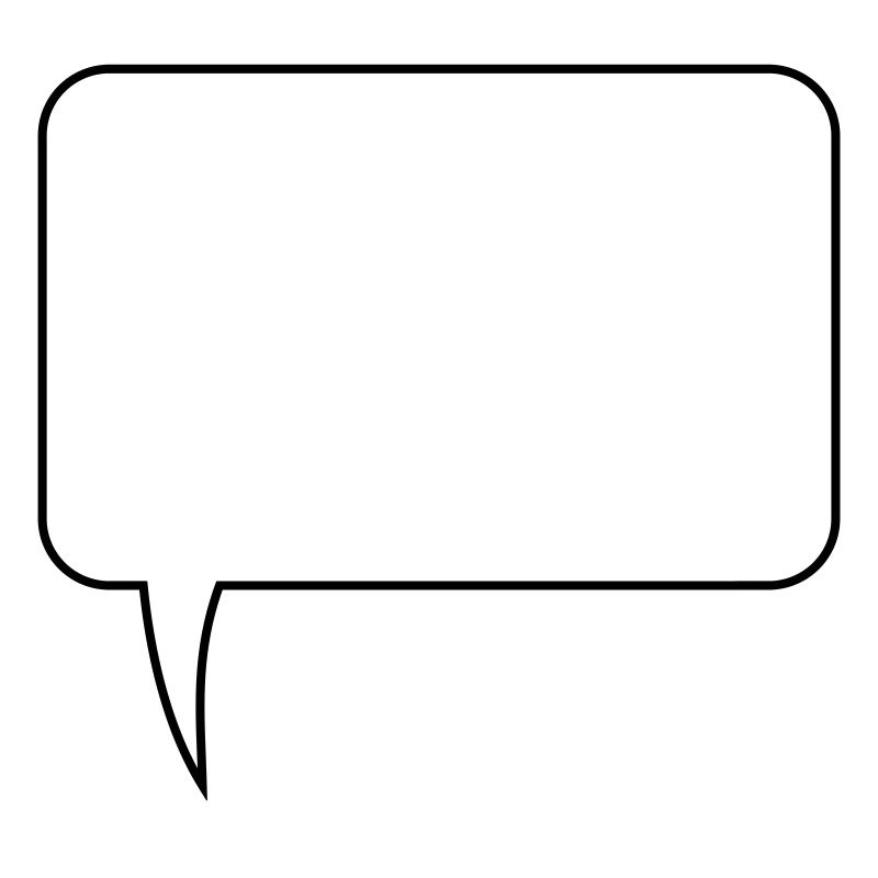 Conception rectangulaire de bulle de dialogue