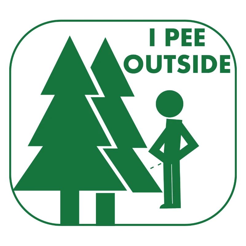 I pee outside