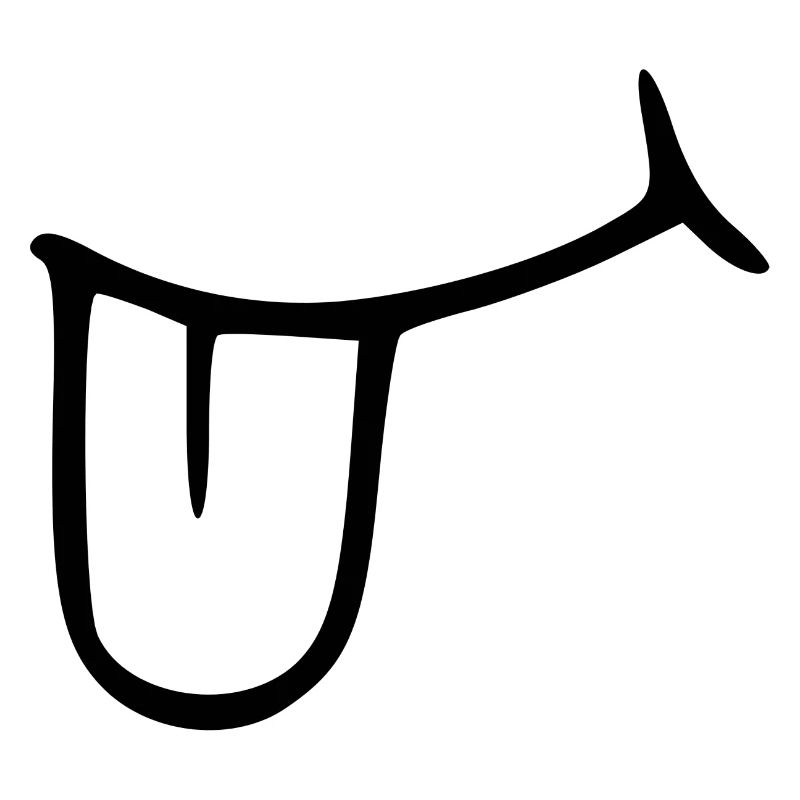 Rausgestreckte Zunge. Mund