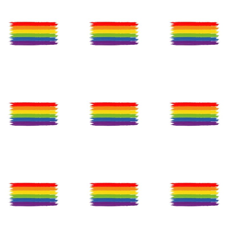 RAINBOW FLAG brush strokes design