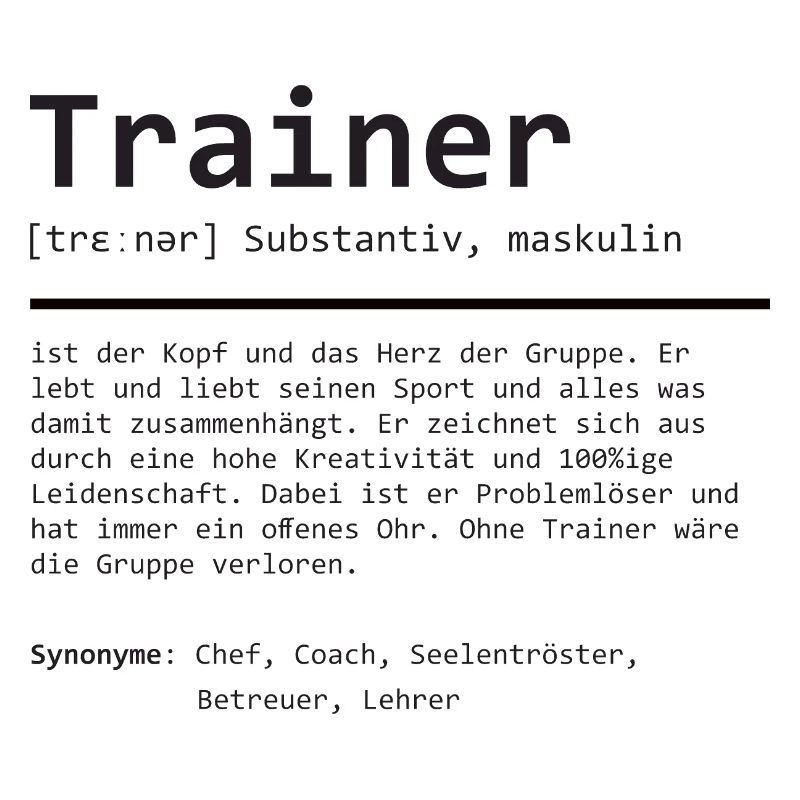 Trainer | Definition | Grammatik