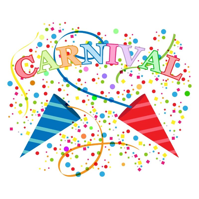 Karneval bunt Konfetti