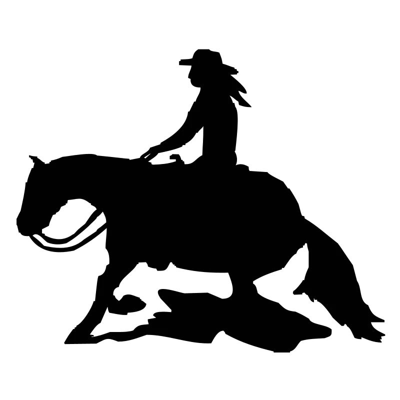 Sliding Stop-Lady Westernreiterin