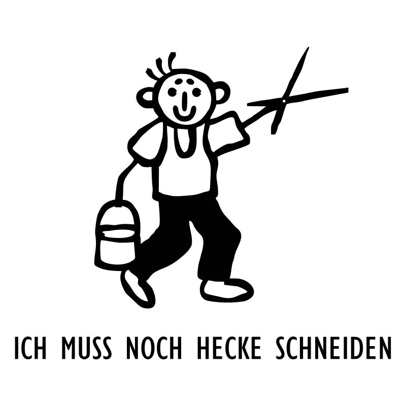 Strichmännchen Hecke schneiden