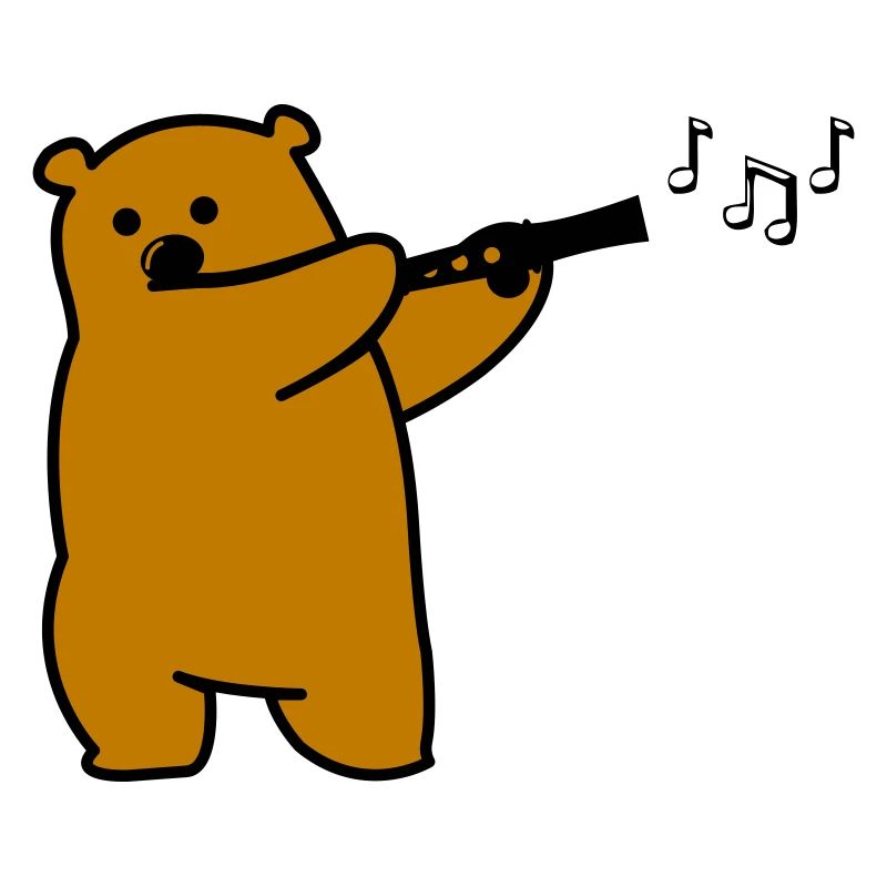 Bär spielt Flöte