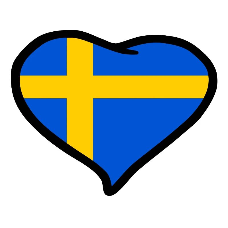 Schweden Herz Flagge