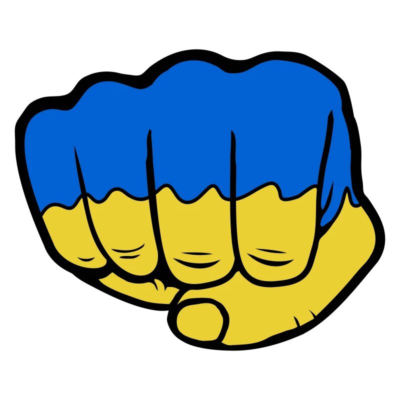 Ukraine Flagge Faust