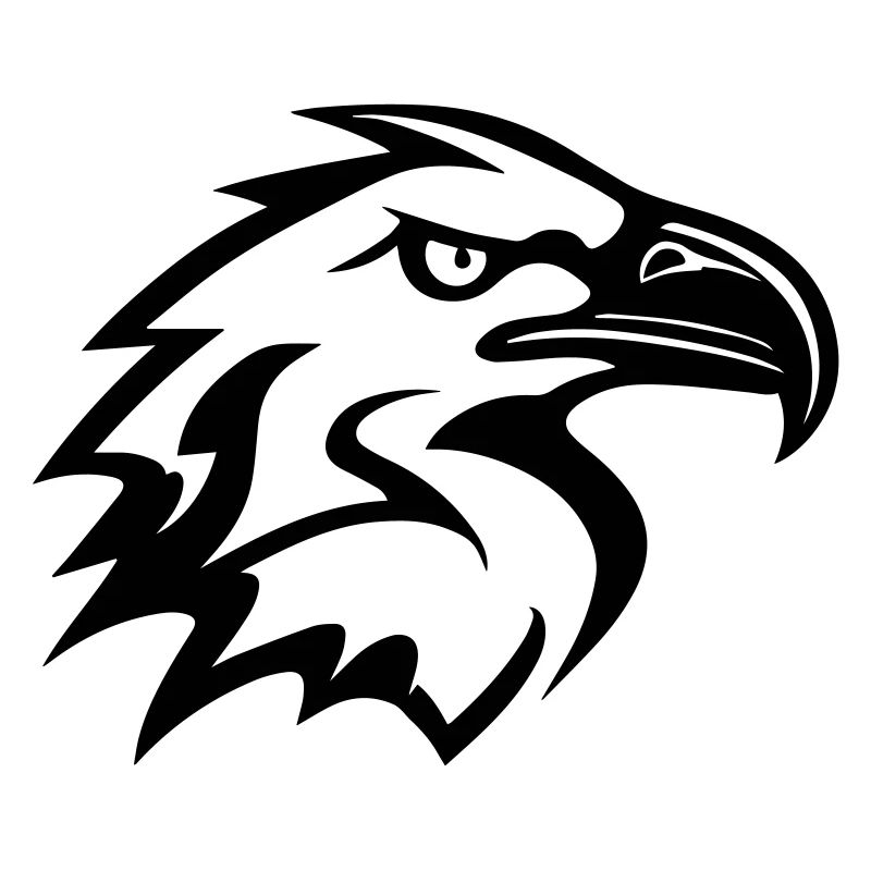 stylized eagle head in profile