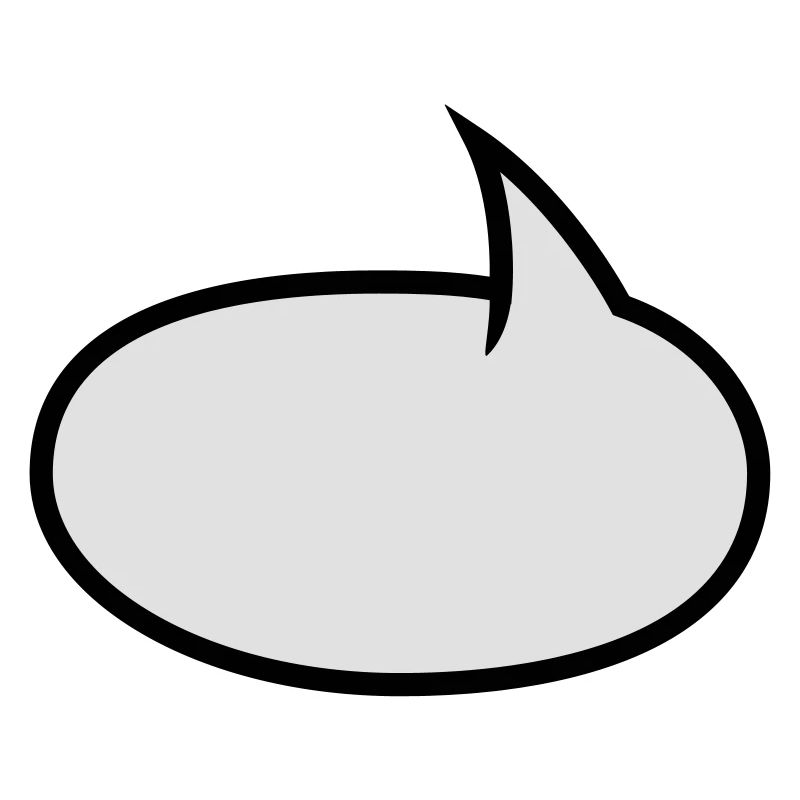 Zweifarbige Comic-Blase