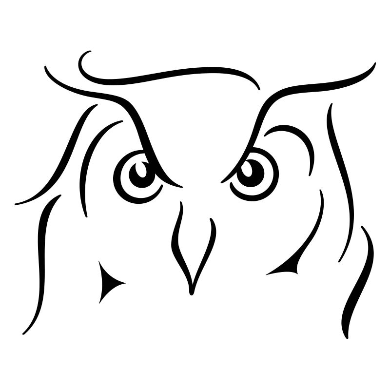 Eagle owl - line drawing gift idea gift