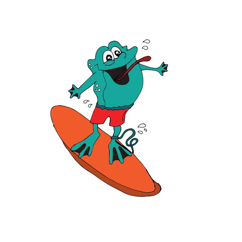 Surfender Frosch