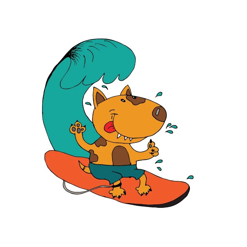 Surfender Hund
