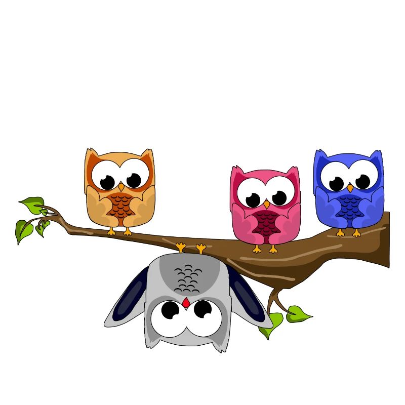 Be Different! - Süßer Fun Spruch - Eulen Motto