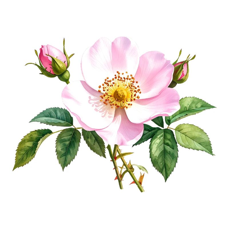 Wilde Rose - Aquarell