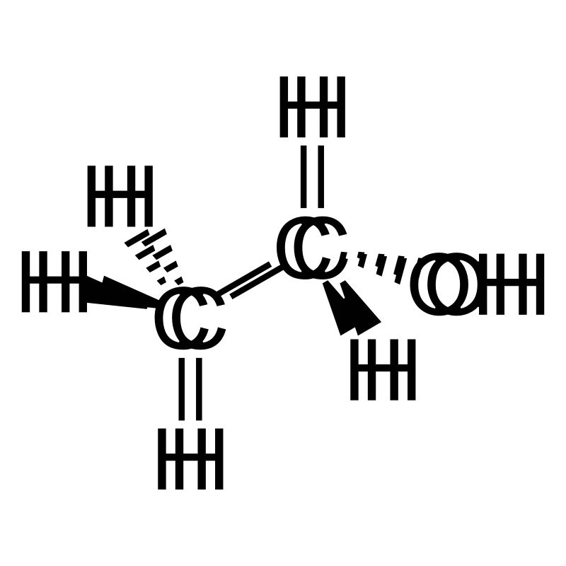 Ethanol Alcohol Molecule seen drunk.