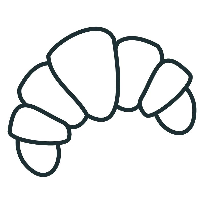 Croissant gebackenes Gebäck